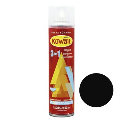 ESMALTE AEROSOL NEGRO SATINADO X 240 CM3 `KUWAIT`