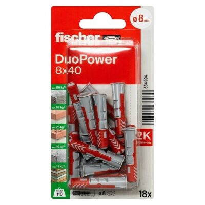 TACO NYLON DUOPOWER 8 X 40 X 100 UN. `FISCHER`