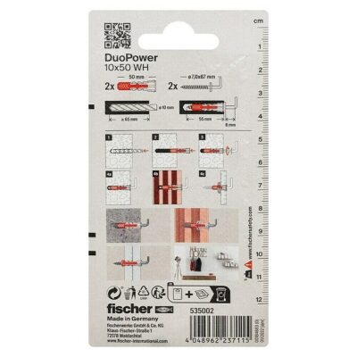 TACO NYLON DUOPOWER 10 X 50 X 50 UN. `FISCHER`