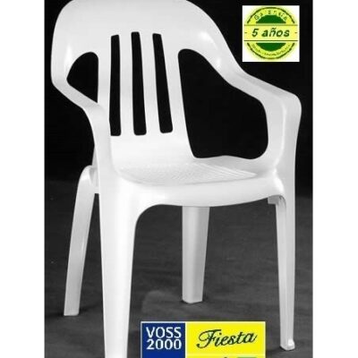 SILLA `FIESTA` REJILLADA BLANCA `VOSS 2000`