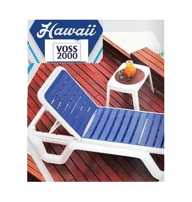 REPOSERA `HAWAII` BLANCA/CHOCOLATE `VOSS 2000`
