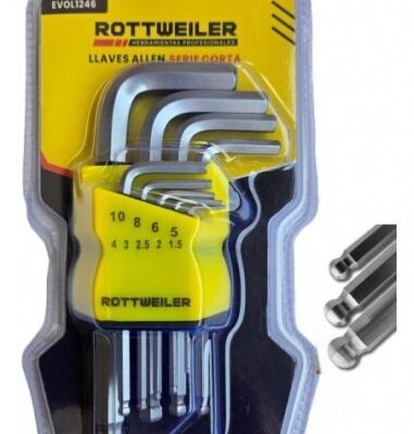 LLAVE ALLEN JUEGO S/CORTA 9 PZS MM. `ROTTWEILER