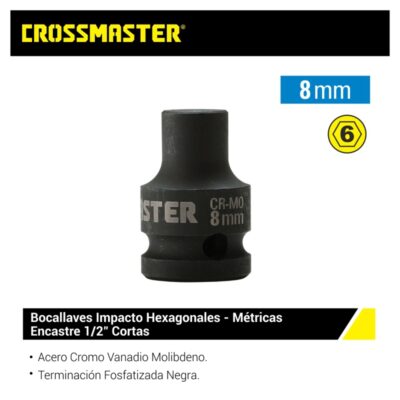 BOCALLAVE IMPACTO 1/2 X 8 MM. `CROSS`- 1