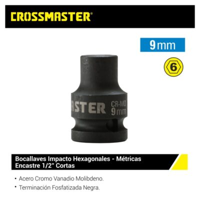 BOCALLAVE IMPACTO 1/2 X 9 MM. `CROSS`- 1