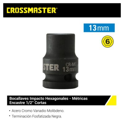 BOCALLAVE IMPACTO 1/2 X 13 MM. `CROSS`- 1