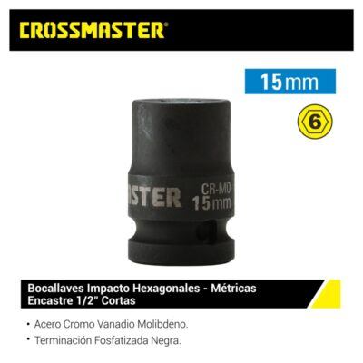 BOCALLAVE IMPACTO 1/2 X 15 MM. `CROSS`- 1