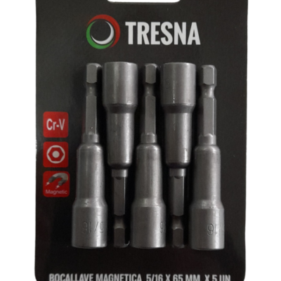 BOCALLAVE MAGNETICA 5/16 X 65 MM. X 5 UN. TRESNA