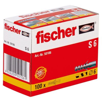 CAJA DE TACOS DE NYLON S-12 X 25 `FISCHER`