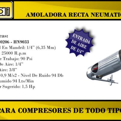 AMOLADORA RECTA NEUMATICA 1/4 `BTA`