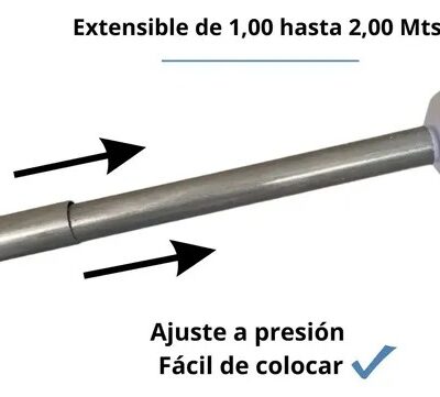 BARRAL EXTENSIBLE DE 1 A 2 MTS. ALUMINIO
