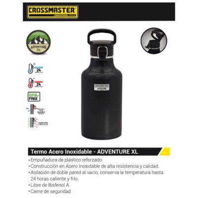 TERMO ACERO INOXIDABLE 1,9 LT. `CROSS`
