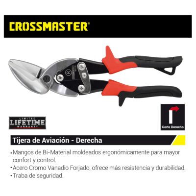 TIJERA DE AVIACION DERECHA 10` `CROSS`- 12