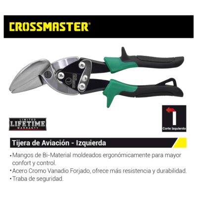 TIJERA DE AVIACION IZQUIERDA 10` `CROSS`- 12