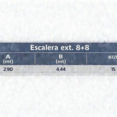 ESCALERA EXT. 8-16 ESC. 2,44 A 3,96 MTS. `TRESNA`