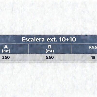 ESCALERA EXT. 10-20 ESC. 3,05 A 5,18 MTS. `TRESNA`