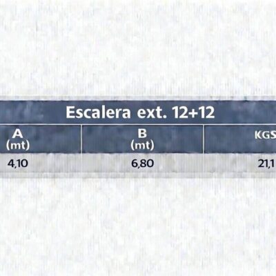 ESCALERA EXT. 12-24 ESC. 3,66 A 6,40 MTS. `TRESNA`