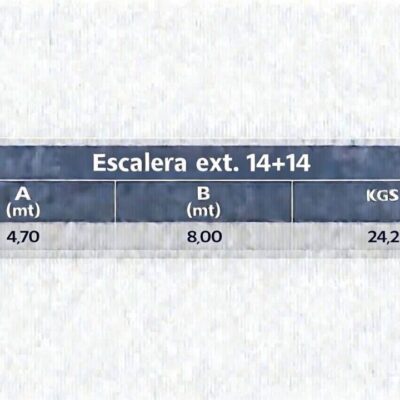 ESCALERA EXT. 14-28 ESC. 4,27 A 7,62 MTS. `TRESNA`