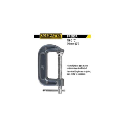 PRENSA TIPO `G` FORJADA 76 MM. 3` `CROSS`- 10