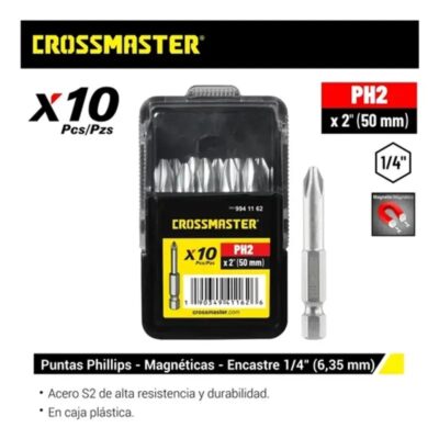 PUNTA AT. PHILLIPS Nº 2 50 MM. X 10 `CROSS`- 10