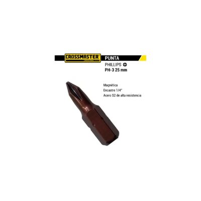 PUNTA AT. PLANA 3 MM. 25 MM. X 10 `CROSS`- 10