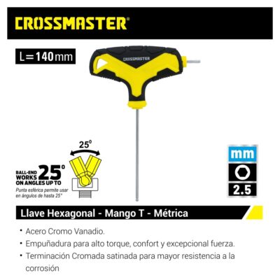 LLAVE HEXAG. STD. 2,5 MM. `CROSS`- 8