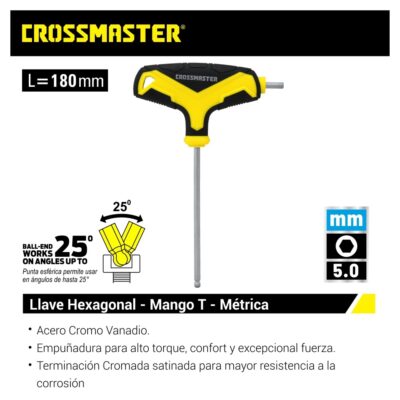 LLAVE HEXAG. STD. 5,0 MM. `CROSS`- 8