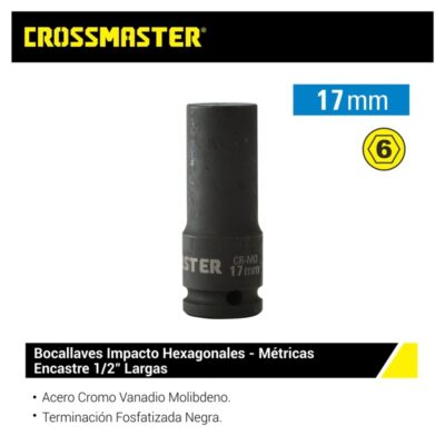 BOCALLAVE HEX. LARGA ENC. 1/2 X 17 MM. `CROSS`- 1