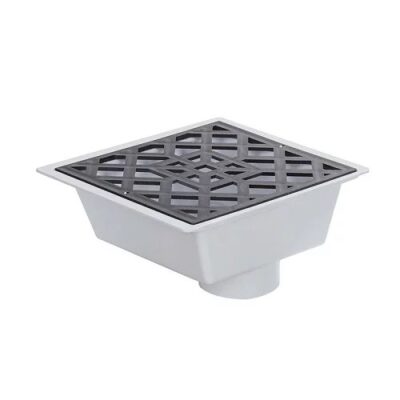 EMBUDO FRONTAL (CHANELA) 100 C/REJILLA PVC