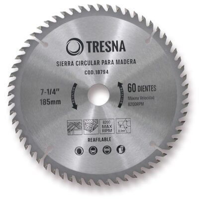 SIERRA CIRCULAR P/MADERA 115 MM. X 24 DTS. `TRESNA`