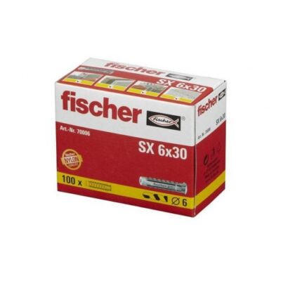 CAJA DE TACOS DE NYLON S- 6 X 100 `FISCHER`