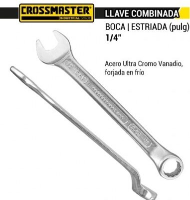 LLAVE COMB. ACODADA 1/4 `CROSS`- 7