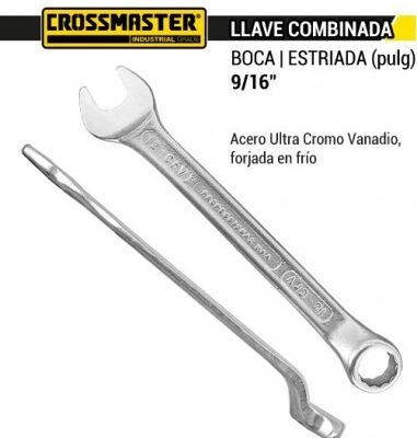 LLAVE COMB. ACODADA 9/16 `CROSS`- 7