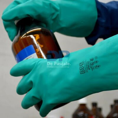 GUANTE ACRILONITRILO VERDE TALLE 8 X PAR "GAMISOL"