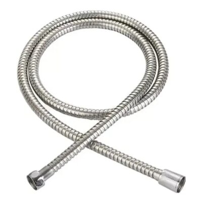 DUCHA BLANCA CON FLEXIBLE CROMADO 150 CM.