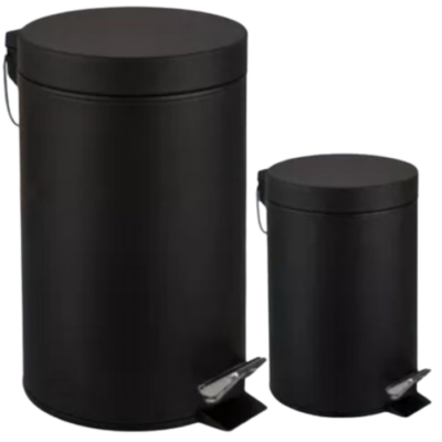 CESTO DE RESIDUOS GALVANIZADO NEGRO 5 LTS. `TRESNA`