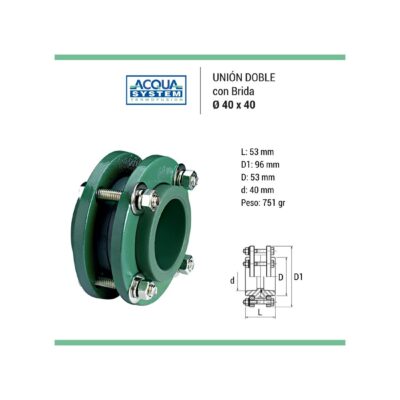 UNION DOBLE 40 `ACQUA SYSTEM`
