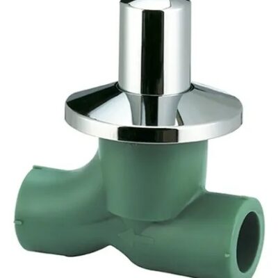 LLAVE DE PASO C/FIJACION 20MM CABEZAL BRONCE `ACQUA SYSTEM`