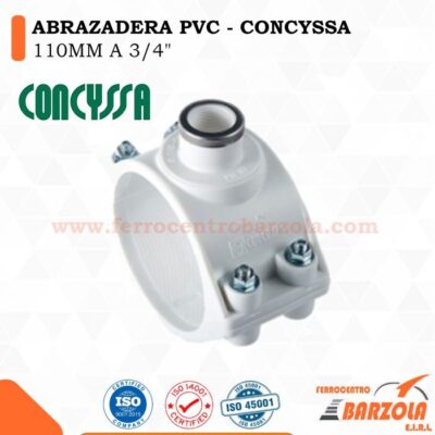 ABRAZADERA DE DERIVACION 110 X 1/2 PVC