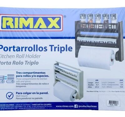 PORTA ROLLO BLANCO PLASTICO