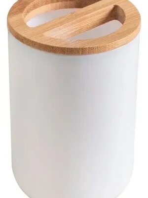 PORTA CEPILLO Y VASO BLANCO PLASTICO