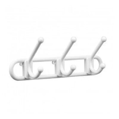 PERCHERO TRIPLE BLANCO PLASTICO