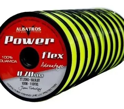 TANZA PESCA 0,80 MM. X 6 UN. ROLLO X 100 MTS. FLUO