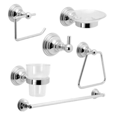 SET PARA BAÑOS CASAL 5 ACC. MYTHO CROMO-CROMO