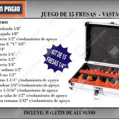 SET 24 FRESAS VASTAGO 1/4 `DOWEN PAGIO`